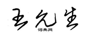 朱錫榮王允生草書個性簽名怎么寫