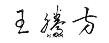 駱恆光王騰方草書個性簽名怎么寫