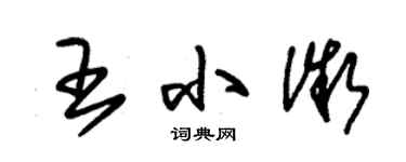 朱錫榮王小微草書個性簽名怎么寫