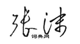 駱恆光張沫草書個性簽名怎么寫