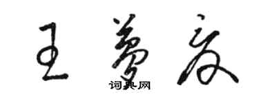 駱恆光王夢夏草書個性簽名怎么寫