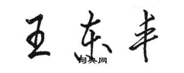 駱恆光王東豐行書個性簽名怎么寫