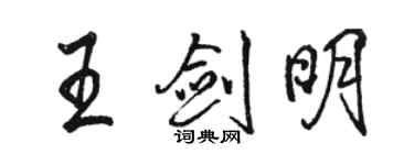 駱恆光王劍明行書個性簽名怎么寫