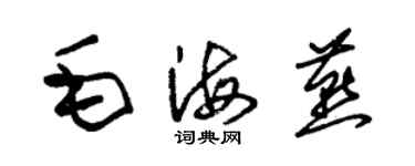 朱錫榮毛海燕草書個性簽名怎么寫