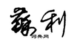 朱錫榮蘇利草書個性簽名怎么寫