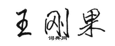 駱恆光王剛果行書個性簽名怎么寫