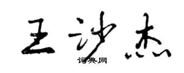 曾慶福王沙傑行書個性簽名怎么寫