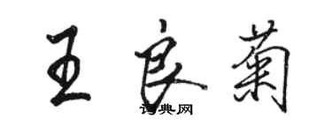 駱恆光王良菊行書個性簽名怎么寫