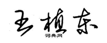 朱錫榮王植東草書個性簽名怎么寫