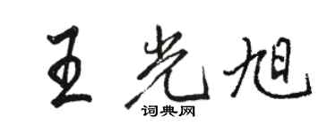 駱恆光王光旭行書個性簽名怎么寫