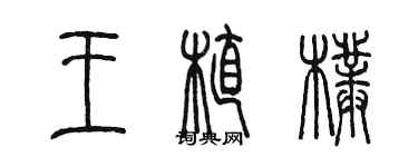 陳墨王植朴篆書個性簽名怎么寫