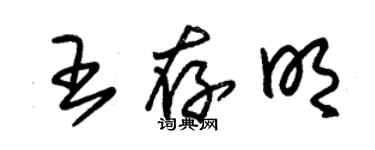 朱錫榮王存明草書個性簽名怎么寫