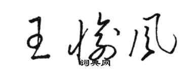 駱恆光王愉風草書個性簽名怎么寫