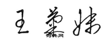 駱恆光王菊妹草書個性簽名怎么寫