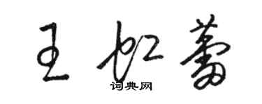 駱恆光王虹蕾草書個性簽名怎么寫