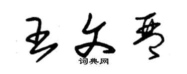 朱錫榮王文琴草書個性簽名怎么寫