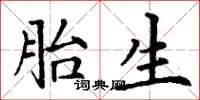 丁謙胎生楷書怎么寫