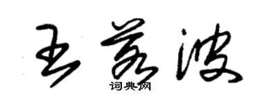 朱錫榮王若波草書個性簽名怎么寫