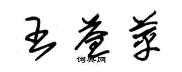 朱錫榮王益苹草書個性簽名怎么寫