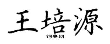 丁謙王培源楷書個性簽名怎么寫