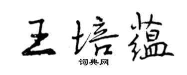 曾慶福王培蘊行書個性簽名怎么寫