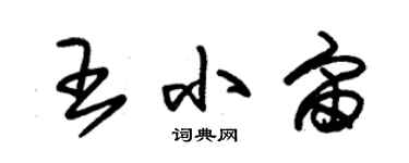 朱錫榮王小宙草書個性簽名怎么寫