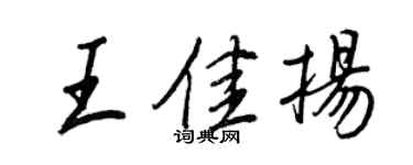 王正良王佳揚行書個性簽名怎么寫