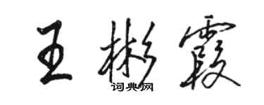 駱恆光王彬霞行書個性簽名怎么寫