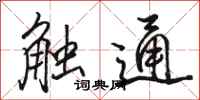 駱恆光觸通行書怎么寫