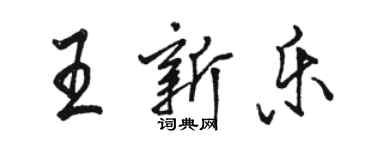 駱恆光王新樂行書個性簽名怎么寫