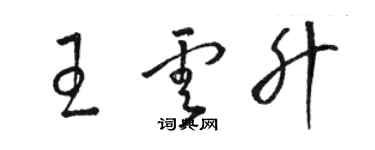 駱恆光王雲升草書個性簽名怎么寫