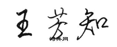 駱恆光王芳知行書個性簽名怎么寫