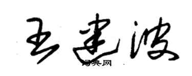 朱錫榮王建波草書個性簽名怎么寫