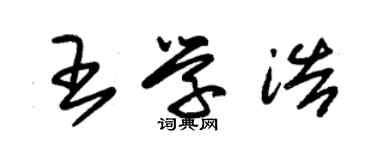 朱錫榮王學浩草書個性簽名怎么寫