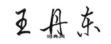 駱恆光王丹東行書個性簽名怎么寫