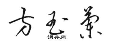 駱恆光方玉蘭草書個性簽名怎么寫