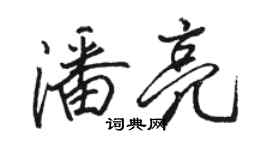駱恆光潘亮行書個性簽名怎么寫