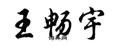 胡問遂王暢宇行書個性簽名怎么寫