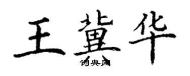 丁謙王冀華楷書個性簽名怎么寫