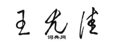 駱恆光王尤佳草書個性簽名怎么寫