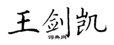丁謙王劍凱楷書個性簽名怎么寫