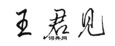 駱恆光王君見行書個性簽名怎么寫