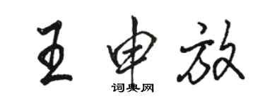 駱恆光王申放行書個性簽名怎么寫