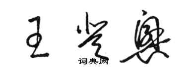 駱恆光王登興草書個性簽名怎么寫