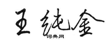 駱恆光王純金行書個性簽名怎么寫