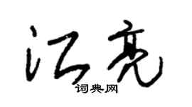 朱錫榮江亮草書個性簽名怎么寫
