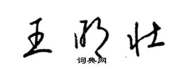 梁錦英王明壯草書個性簽名怎么寫