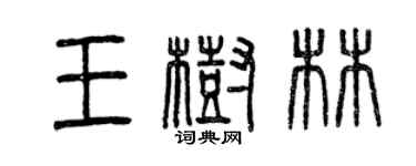 曾慶福王樹林篆書個性簽名怎么寫