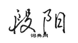 駱恆光段陽行書個性簽名怎么寫