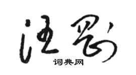 駱恆光汪剛草書個性簽名怎么寫
